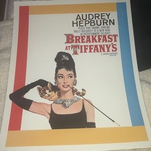Breakfast At Tiffany's retro film poster 🎬